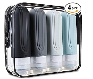 16 Pack Silicone Travel Bottles Set For Toiletries - Morfone TSA Approved Travel Containers Leakproof Squeezable Refillable Travel Accessories 2oz 3oz For Shampoo Conditioner Lotion Liquids (BPA Free